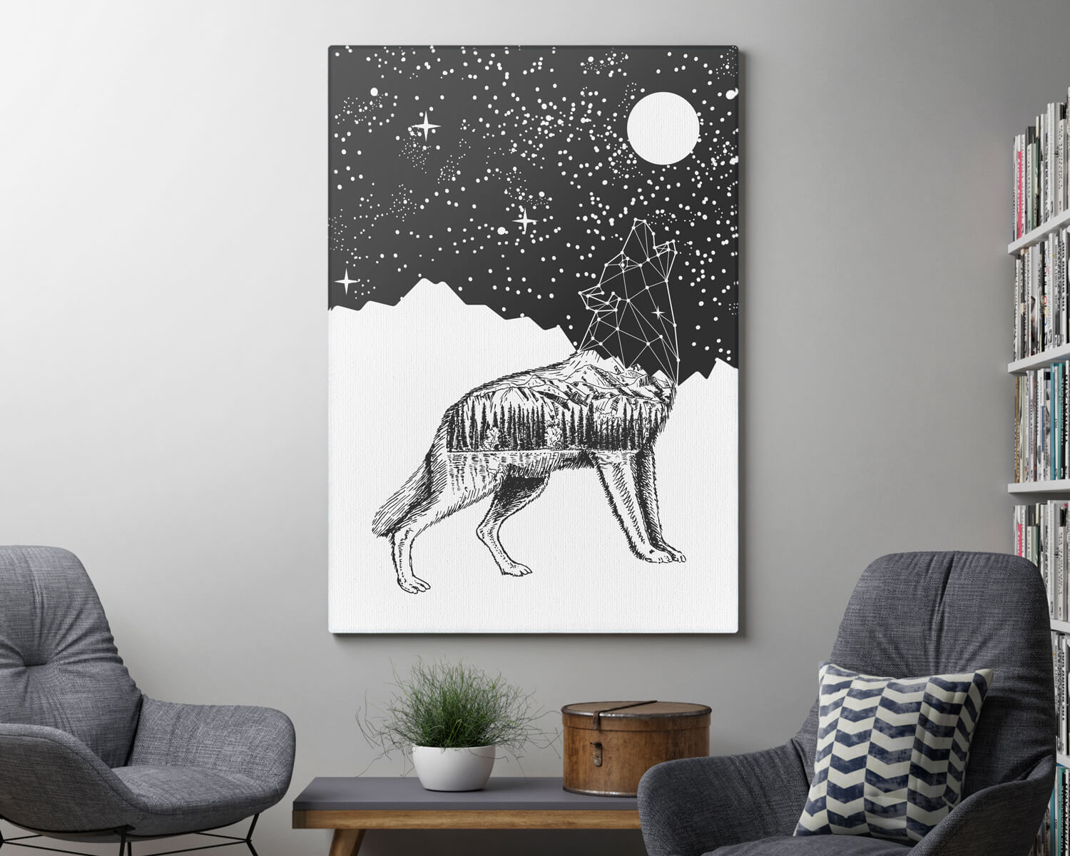 Tablou Howling at the moon