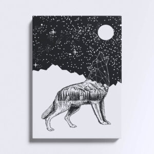 Tablou Howling at the moon