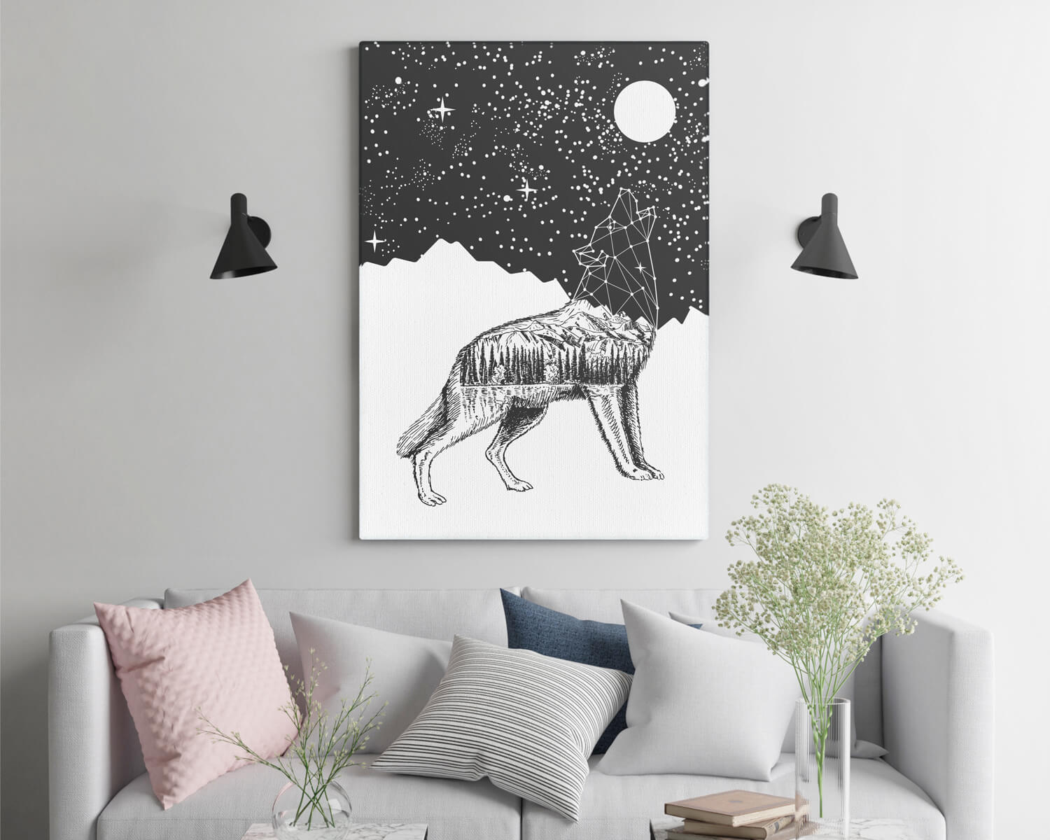 Tablou Howling at the moon