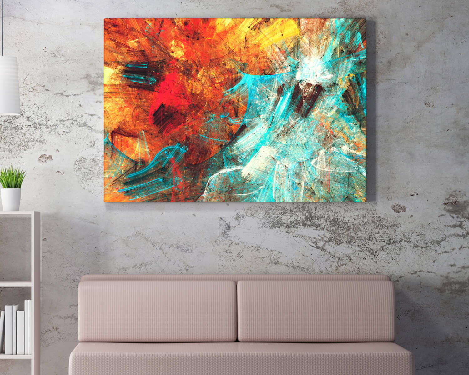 Tablou abstract multicolor