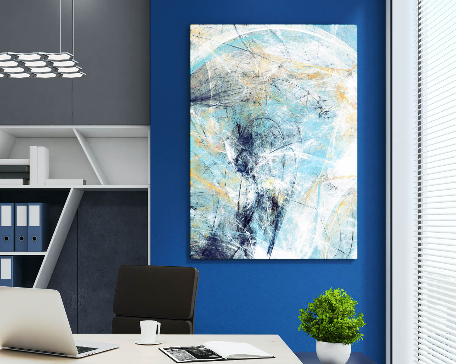 Tablou abstract bleu