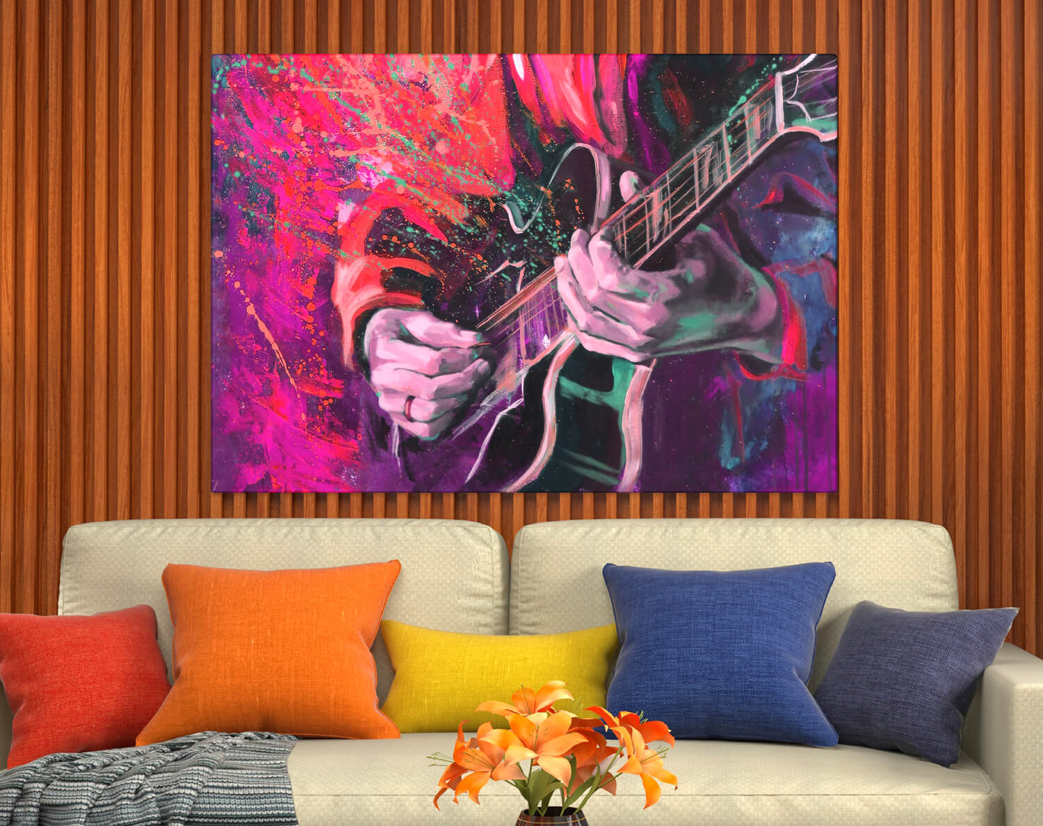 Tablou canvas chitarist